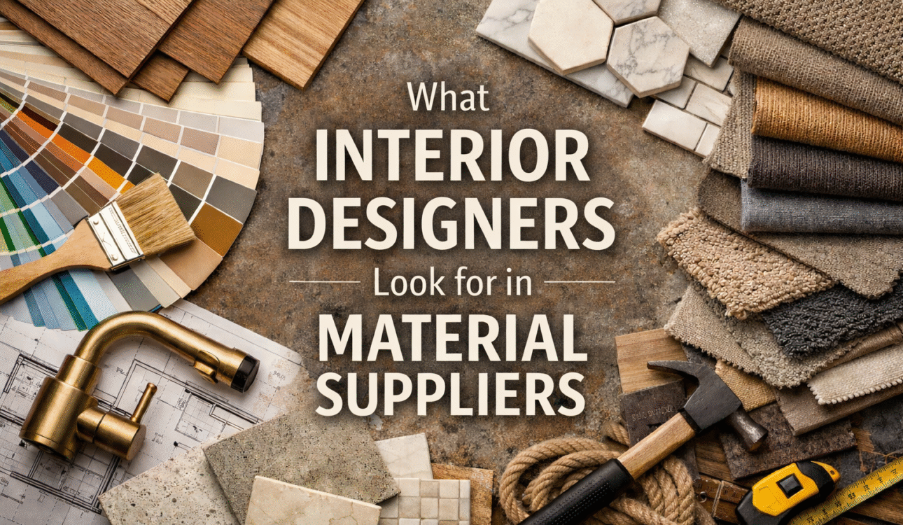 What Interior Designers Look for in Material Suppliers 18 What Interior Designers Look for in Material Suppliers