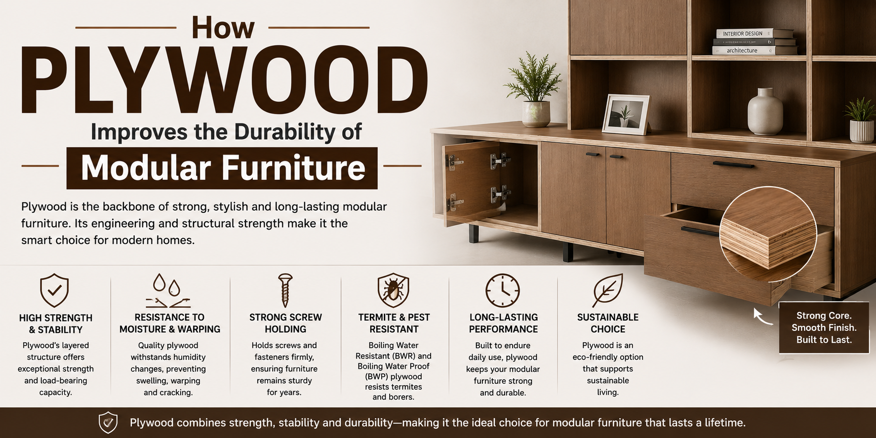How Plywood Improves the Durability of Modular Furniture 4 How Plywood Improves the Durability of Modular Furniture